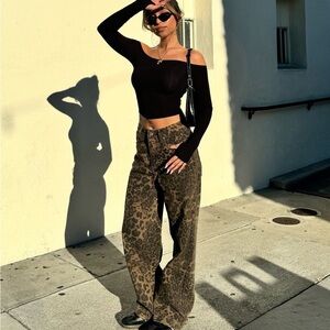 Aelfric Eden Leopard Print Jeans